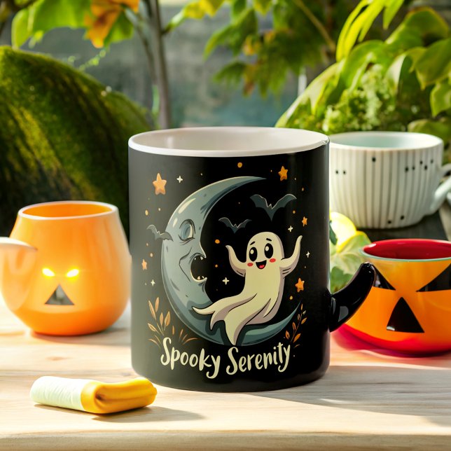Mug Sérénité Éffrayante personnalisée Fantôme d'Hallow (Créateur téléchargé)