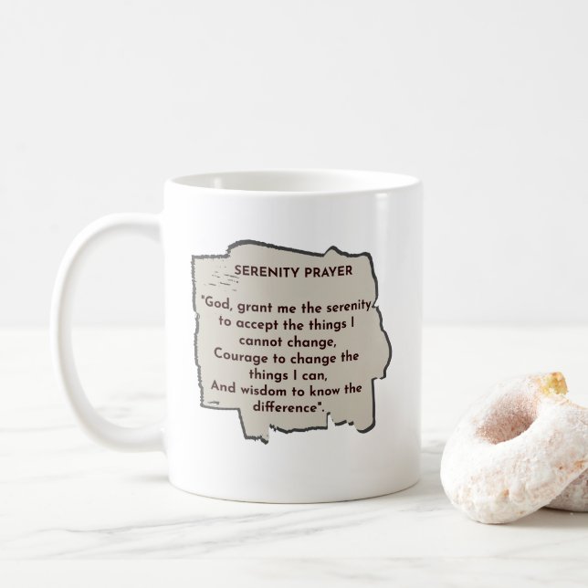 Mug Serenity Prayer Daily Reminder (Avec donut)