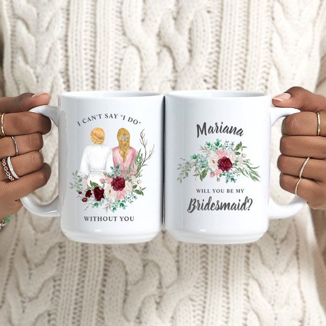 Mug Serez-vous ma demoiselle d'honneur ? Filles En Rob (Créateur téléchargé)