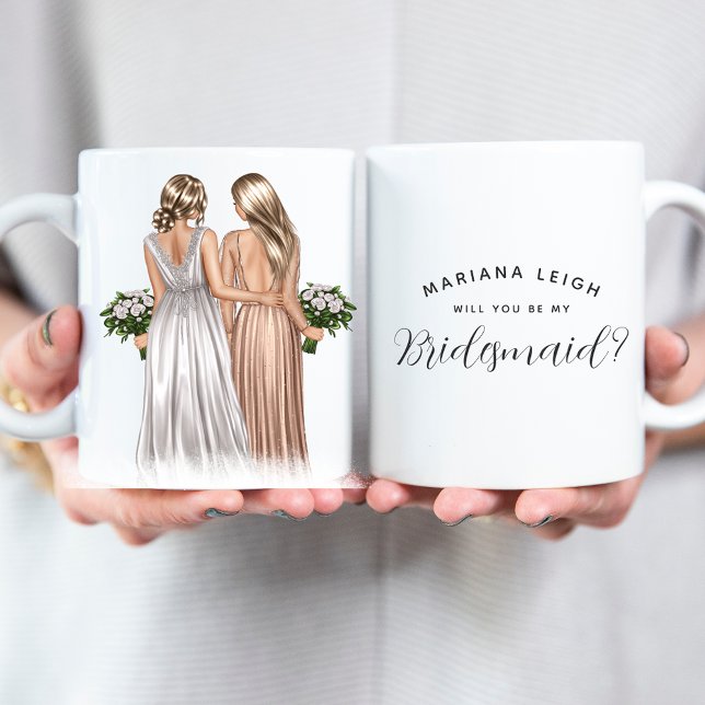 Mug Serez-vous ma demoiselle d'honneur ? Les Filles En (Créateur téléchargé)