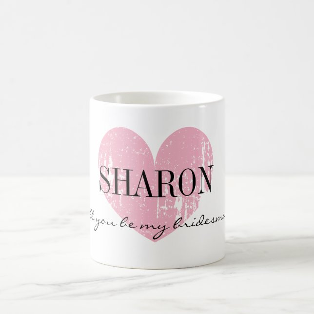Mug Serez-vous ma petite demoiselle avec un coeur rust (Centre)