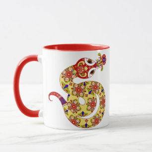 Mug Série colorée de serpent chinois de zodiaque