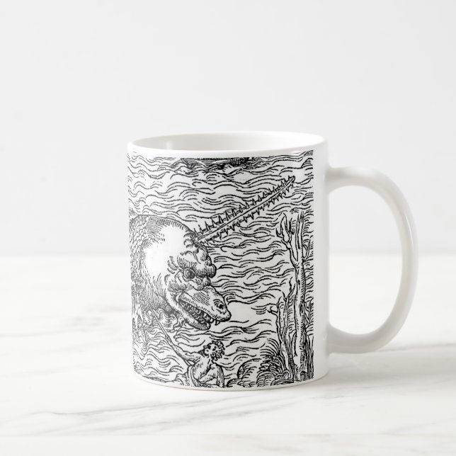 Mug Serpent de mer/monstre à cornes (Droite)