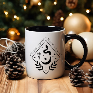Mug Serpent minimaliste Boho Affirmation noire et blan