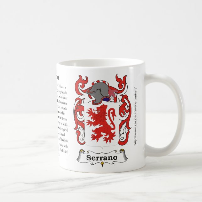 Mug Serrano, l'origine, signification et la crête (Droite)