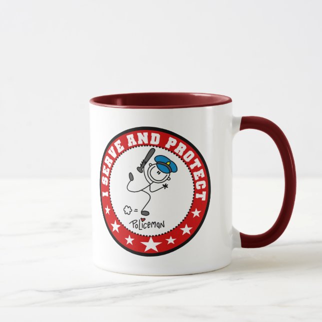 Mug Servez et protégez le policier (Droite)