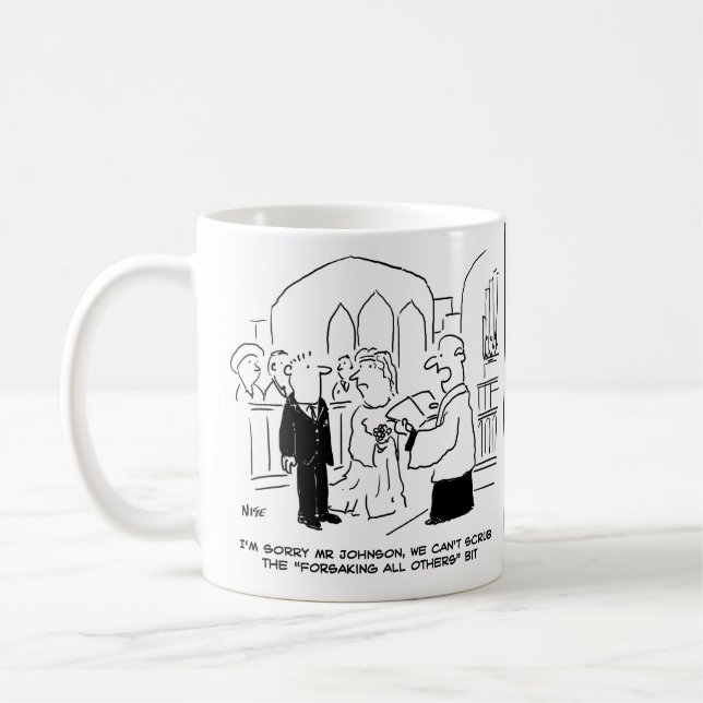 Mug Service de l'église mariage Vicar ne peut pas frot (Gauche)