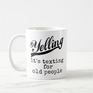 Mug Service de mini-messages pour les personnes âgée