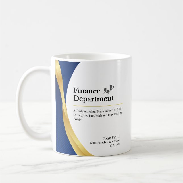 Mug Service des finances personnalisé (Gauche)
