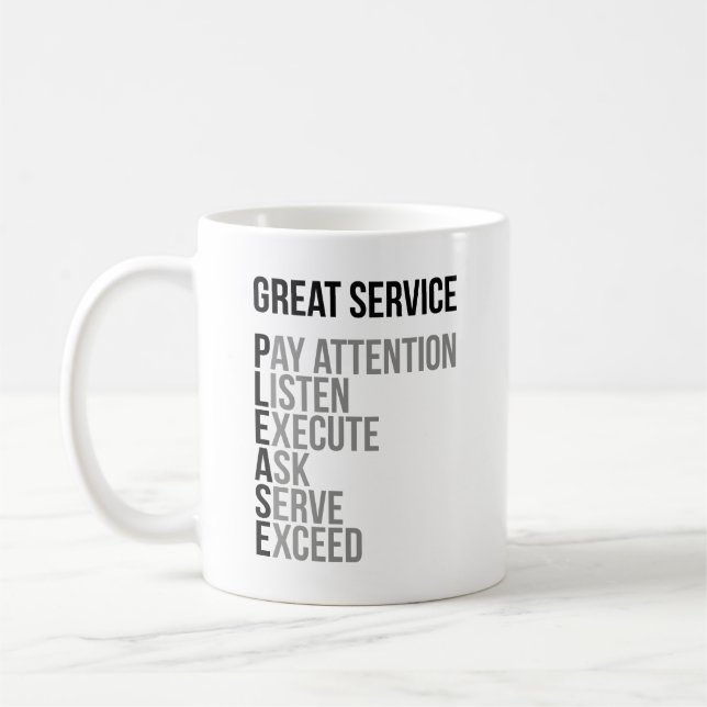 Mug Service excellent S'il vous plaît (Gauche)