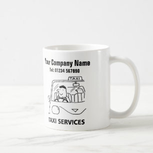 Mug Services de location de taxi et de voiture Cartoon