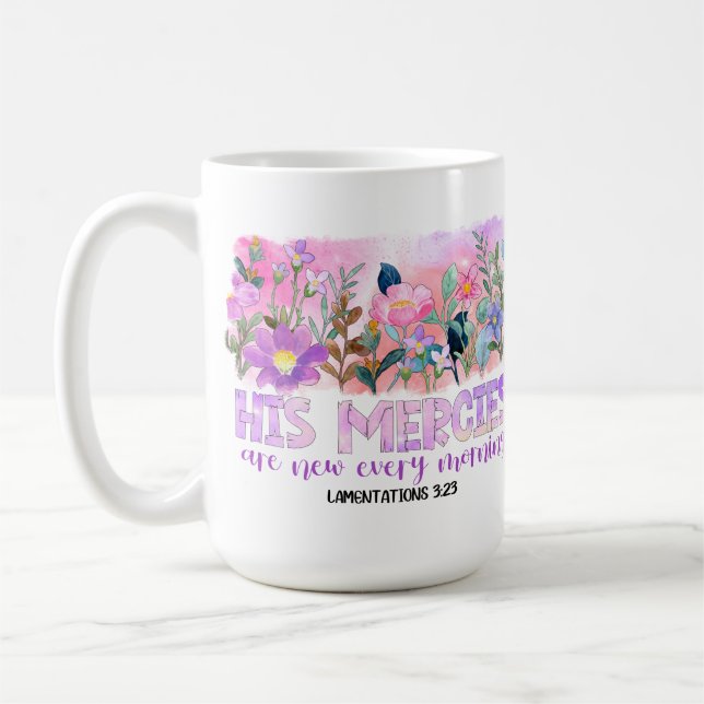 Mug Ses Mérites Sont De Nouvelles Fleurs De Printemps  (Gauche)