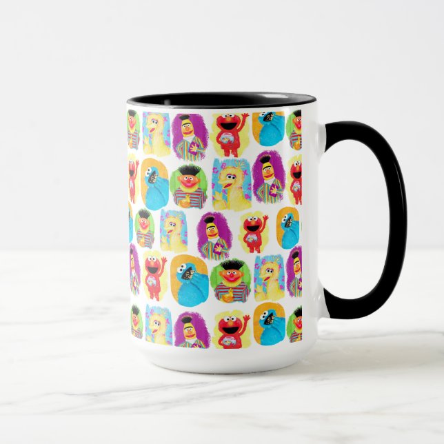 Mug Sesame Street Caractère Amusant & Motif coloré (Droite)