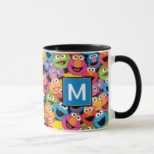 Mug Sesame Street Caractère Face Monogramme
