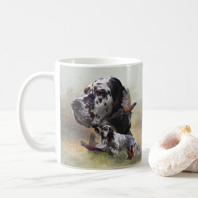 Mug Set anglais avec faisans, art (Avec donut)