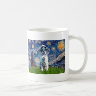 Mug Setter anglais (BW) - Nuit étoilée