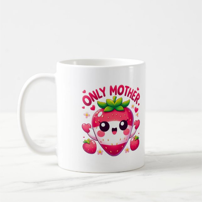 Mug Seule la fraise d'amour d'une mère (Gauche)