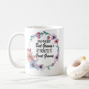 Mug Seule la meilleure mamie est promue à grand grann