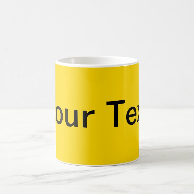 Mug SEULEMENT COULEUR / jaune + votre texte (Centre)