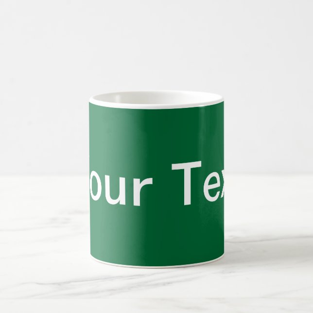 Mug SEULEMENT COULEUR / vert foncé + votre texte (Centre)