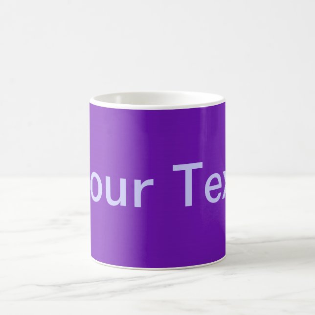 Mug SEULEMENT COULEUR / violet + votre texte (Centre)