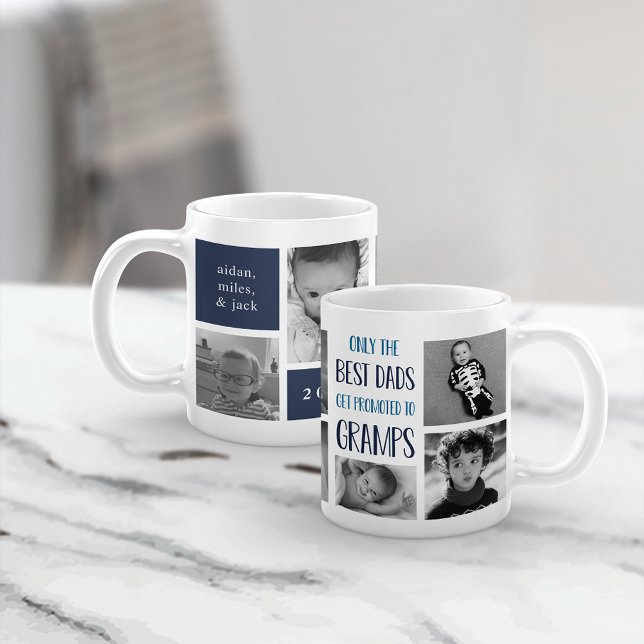 Mug Seuls les meilleurs papas sont promus à Gramps (Créateur téléchargé)