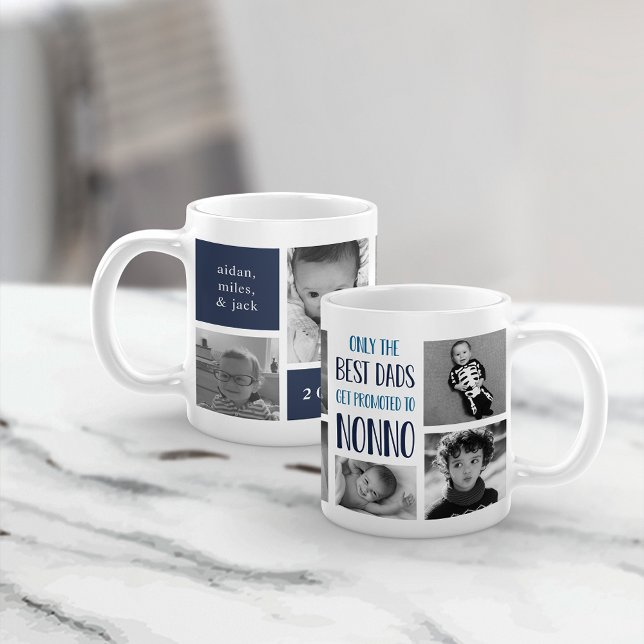 Mug Seuls les meilleurs papas sont promus à Nonno Phot (Créateur téléchargé)