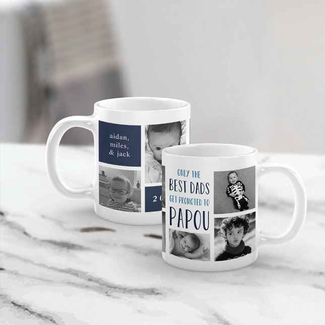 Mug Seuls les meilleurs papas sont promus à Papou Phot (Créateur téléchargé)