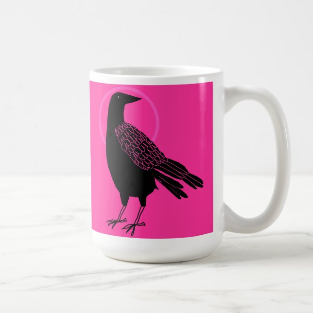 Mug "Seuls les objets brillants" dit le Corbeau (Droite)