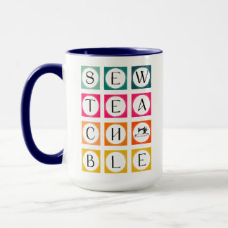 Mug Sewteachable Colorful Squares