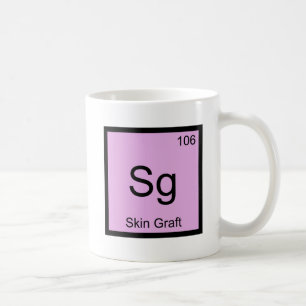 Mug Sg - Chimie de greffe de peau Symbole d'élément De