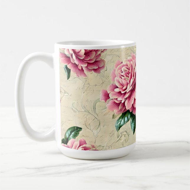 Mug Shabby Chic Gardenias Rose (Gauche)