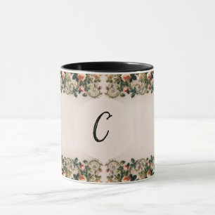 Mug Shabby Chic Rose Vins Floral Élégant