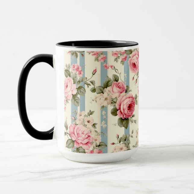 Mug Shabby Chic Roses Vintages (Gauche)