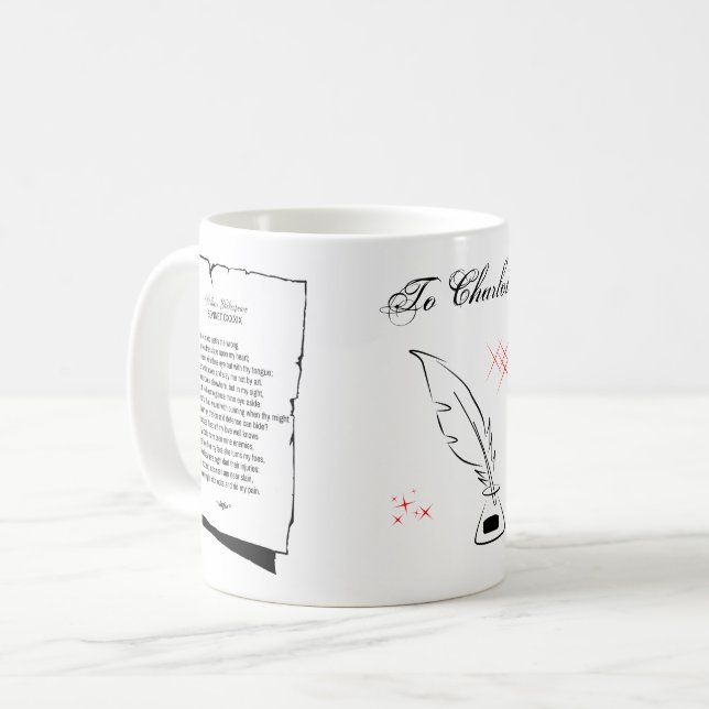 Mug Shakespeare Sonnet 139 (Devant gauche)
