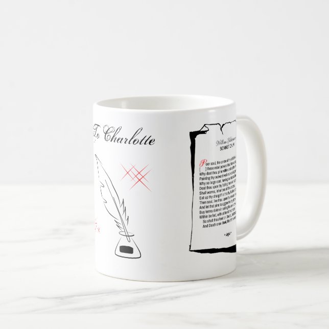 Mug Shakespeare Sonnet 146 (Devant droit)