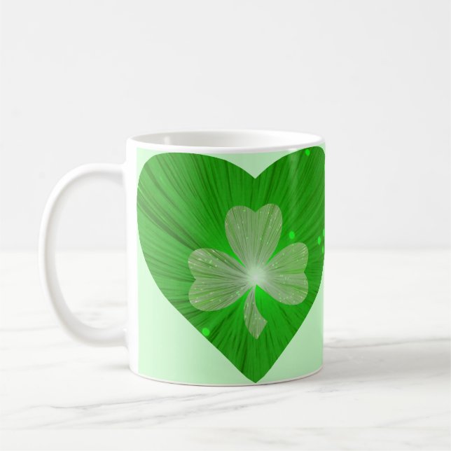 Mug Shamrock Coeur bouchon vert (Gauche)