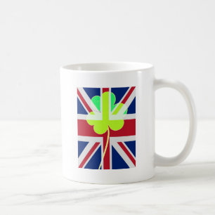 Mug Shamrock du drapeau irlandais britannique Clover S