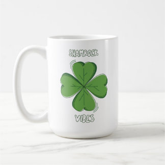 Mug Shamrock Vibes Four-Leaf Clover St. Paddy's Day