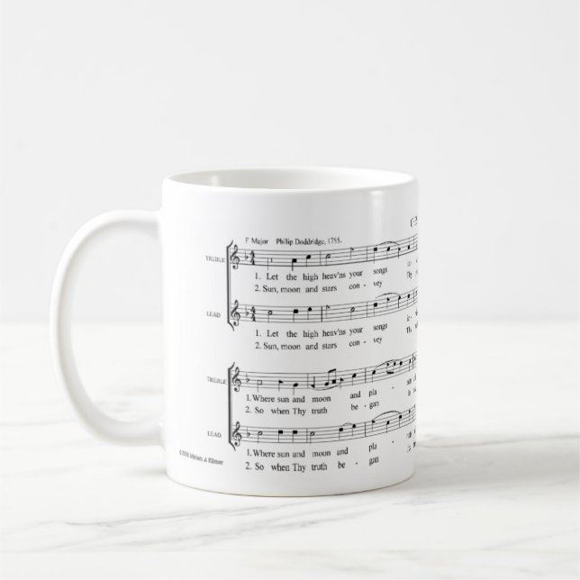 Mug Shapenotes sacrés d'harpe de facturations de (Gauche)
