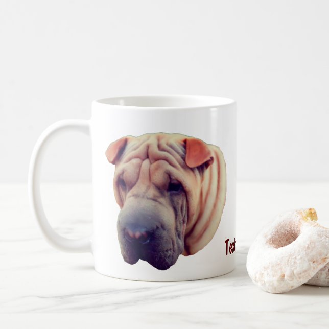 Mug Shar Pei Amoureux des chiens personnalisé (Avec donut)