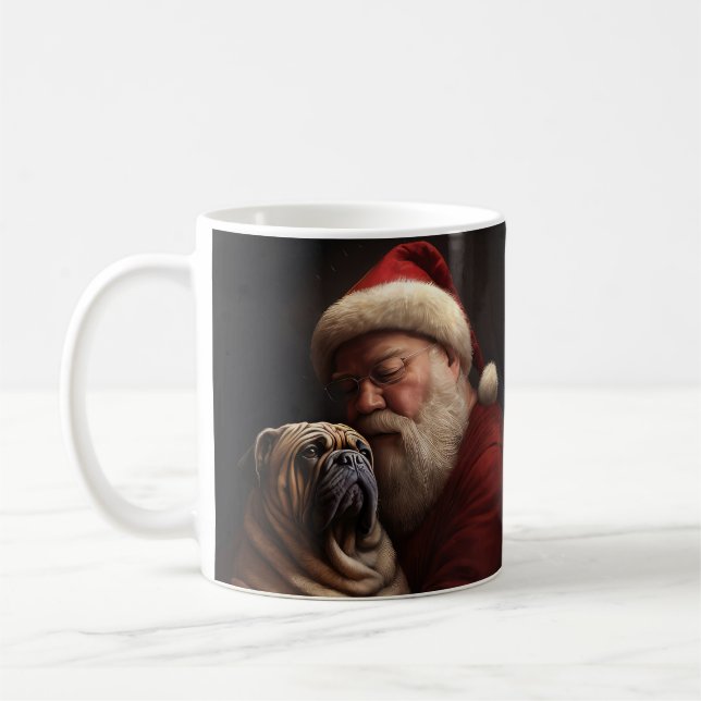 Mug Shar Pei avec Noël Festif du Père Noël (Gauche)