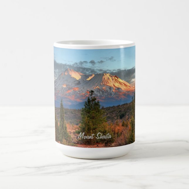 MUG SHASTA DE BÂTI AU COUCHER DU SOLEIL #1 (Centre)