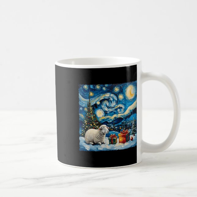 Mug Sheep Van Gogh Style Nuit étoilée Noël hiver (Droite)