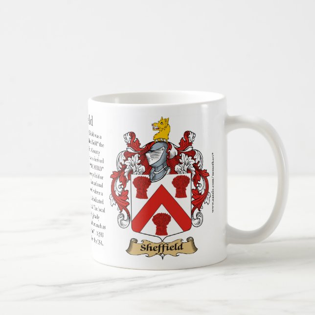 Mug Sheffield, l'origine, la signification et la crête (Droite)