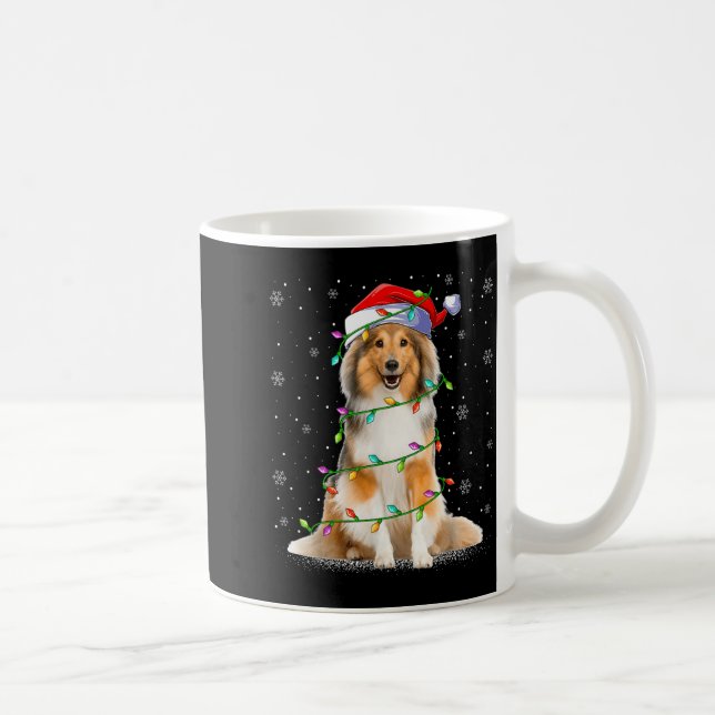 Mug Sheltie Dog Lover Xmas Lighting Santa Sheltie Chri (Droite)
