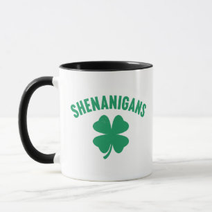 Mug Shenanigans Shamrock Saint-Patrick Rétro