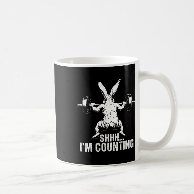 Mug Shhh I'm Counting Fitness Bodybuilding Bunn de Pâq (Droite)