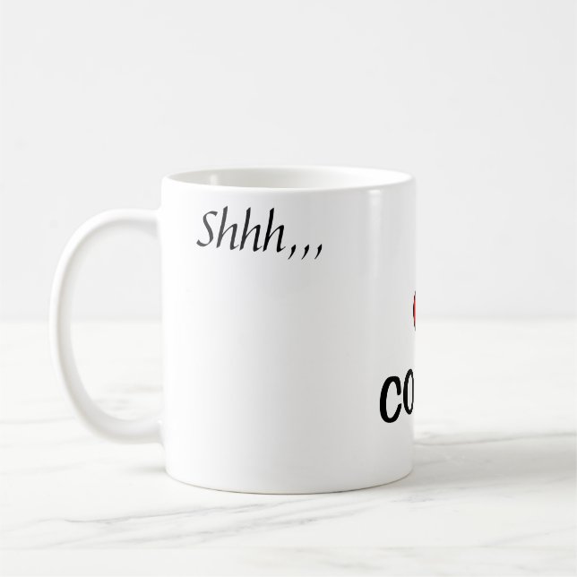 Mug ~Shhh,, J'Aime Le Café, Le Merci !~ MUG. (Gauche)