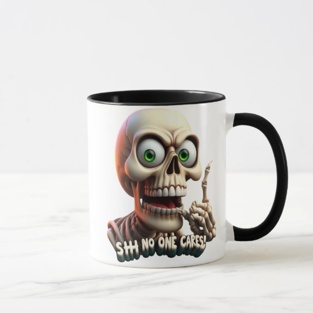 Mug SHHH... Personne Ne S'Occupe Du Squelette Aux Yeux (Droite)